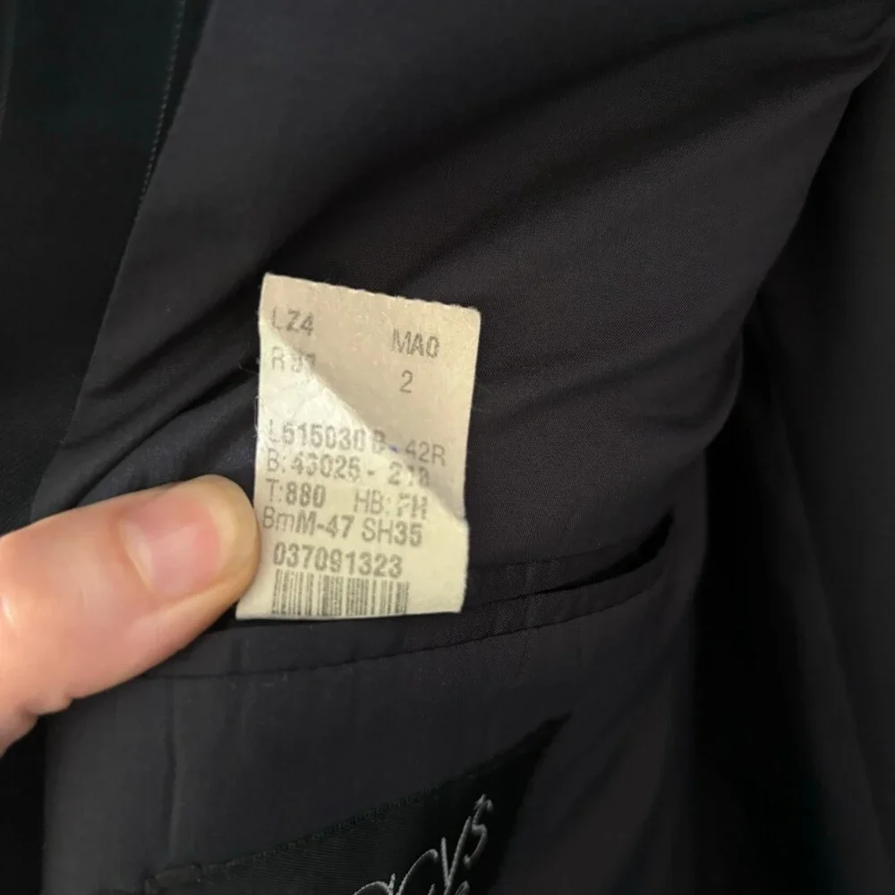 Lauren Ralph Lauren Suit Jacket Men’s 42R Wool Navy Blue Striped Macy’s Canada - Picture 4 of 7